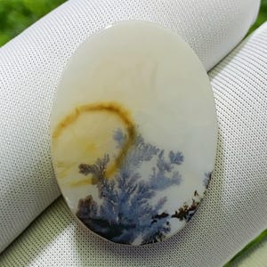 Designer Achat!! Dendritenachat, lose Edelstein Cabochon Dendritenachat oval Semi Precious für die Herstellung von Schmuck Hand Made: 27 x 25 mm