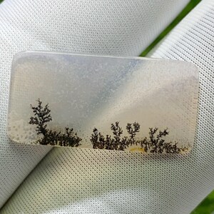 Designer Achat!! Dendritenachat, Edelstein Cabochon Dendritenachat Rechteck Halbedelstein zur Schmuckherstellung Handgemacht: 25 x 13 mm