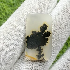 Designer Achat!! Dendritenachat, lose Edelstein Cabochon Dendritic Agate Rechteck Semi Precious für die Herstellung von Schmuck Hand Made: 34x19xmm