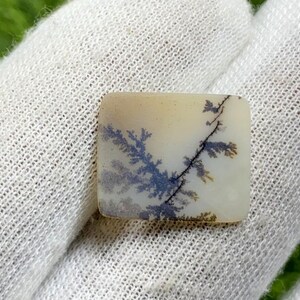 Designer Achat!! Dendritenachat, lose Edelstein Cabochon Dendritic Agate Rechteck Semi Precious für die Herstellung von Schmuck Hand Made: 18 x 15 mm
