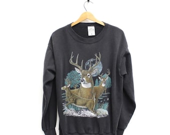 Vintage Deer Stag Wilderness Sweatshirt, 90s Deer Wilderness Pullover, Deer Wilderness Shirt, Deer Hoodie, Gift For Her, Gift For Him
