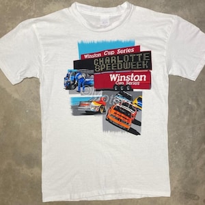 Vintage 1986 Charlotte Motor Speedway Winston Cup Series NASCAR Event T-Shirt, 90s Nascar Shirt, Gift For Father, Gift For Mother