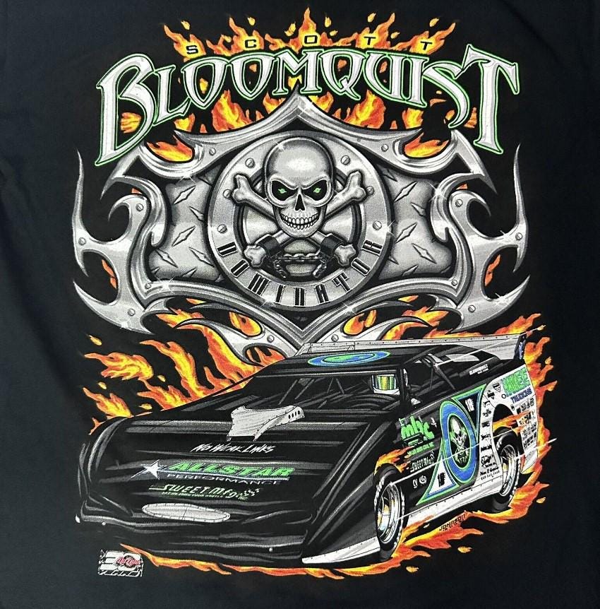 Bloomquist Rip Logo Vintage 90s Scott Bloomquist Dominator Racing T-shirt, Scott Bloomquist ...