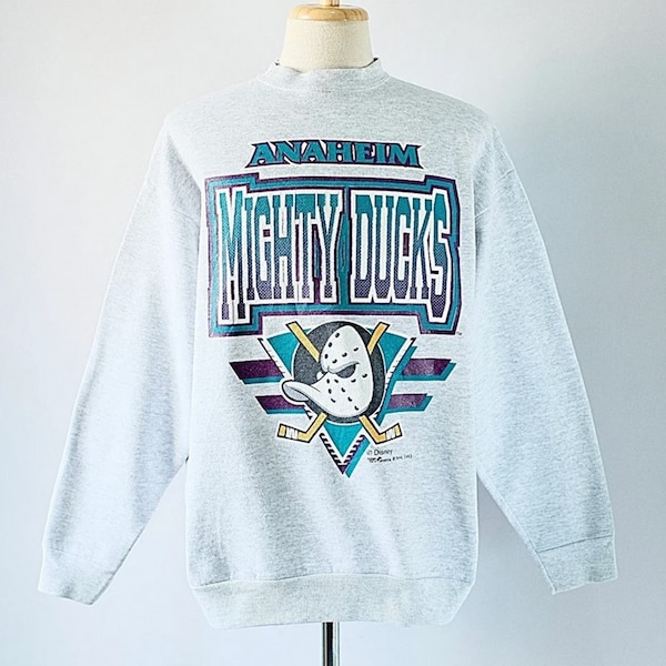 Vintage 1993 Anaheim Mighty Ducks Crewneck Sweatshirt, Mighty Ducks Shirt, Mighty Ducks Sweater, Mighty Ducks Fan Hockey SHirt, GIft For Her