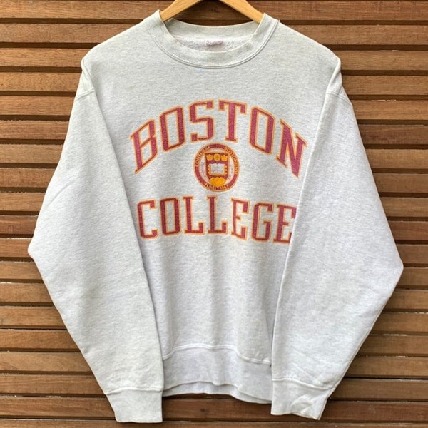 Vintage 90s Boston College University Crewneck Sweatshirt, Boston College Shirt, Boston Gifts, Boston College Fan Tee Shirt, Gift For Her