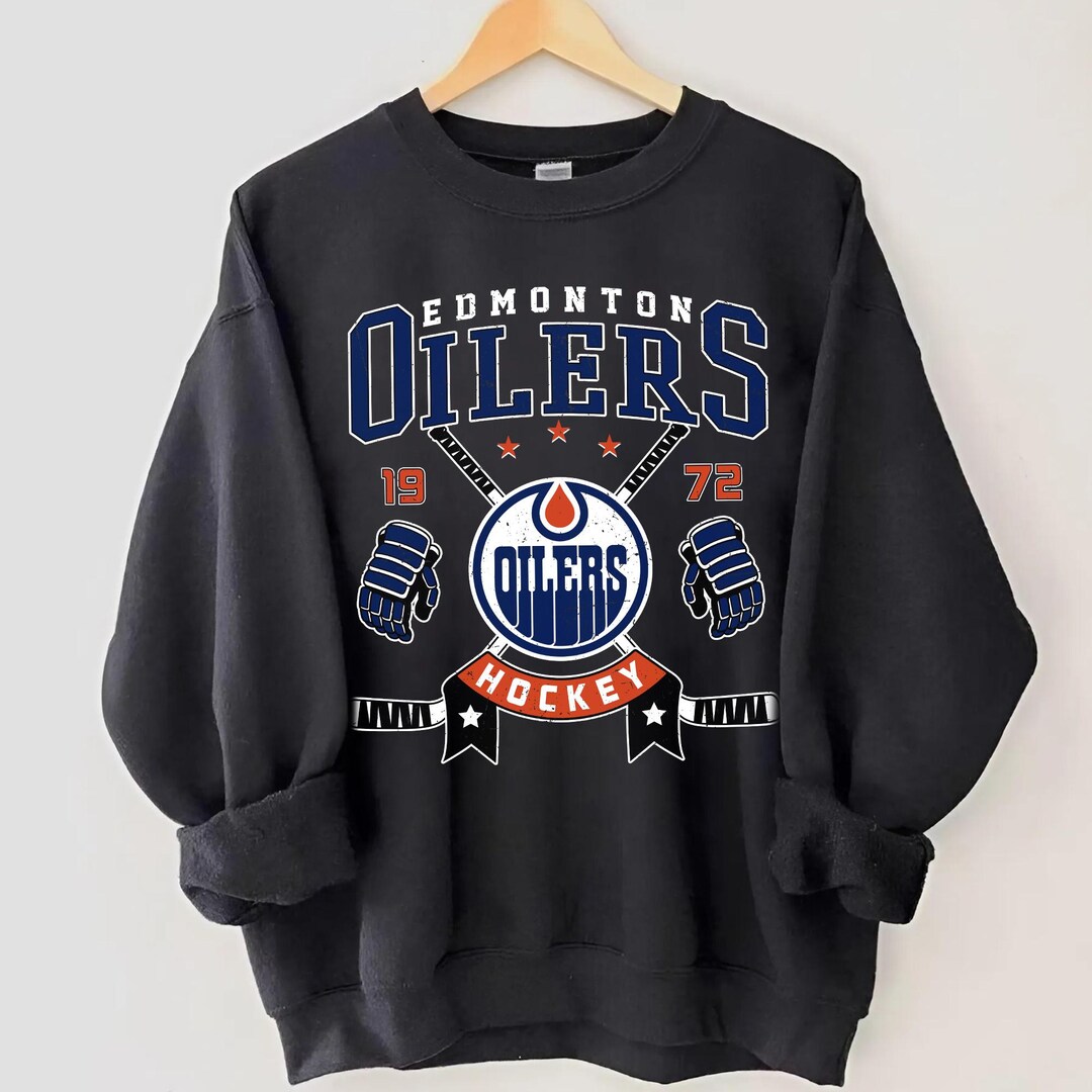 Vintage Edmonton Oilers Sweatshirt Crewneck, Vintage Oilers Shirt, Edmonton  Hockey Fan Shirt, Hockey Tee, Oilers Sweatshirt