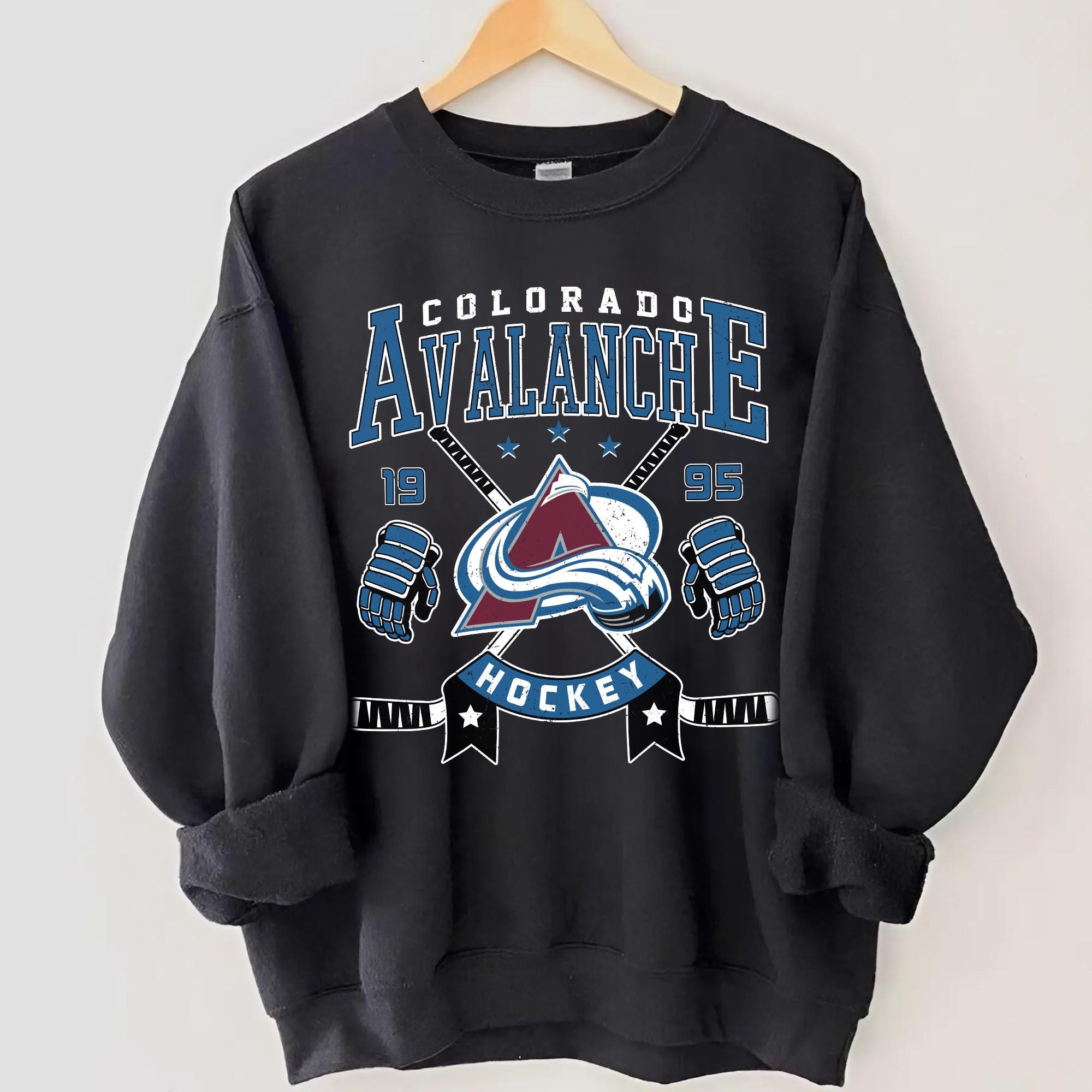 Colorado Avalanche Sweatshirt Crewneck, Vintage Avalanche shirt, Colorado Hockey Fan shirt, Hockey Tee, Avalanche Fan Hockey Shirt