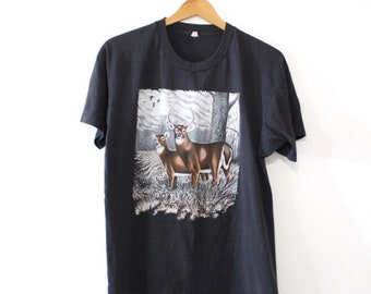 Vintage Deer Stag Wilderness Shirt, 90s Deer Wilderness Pullover, Deer Wilderness Shirt, Deer Hoodie, Gift For Her, Gift For Him