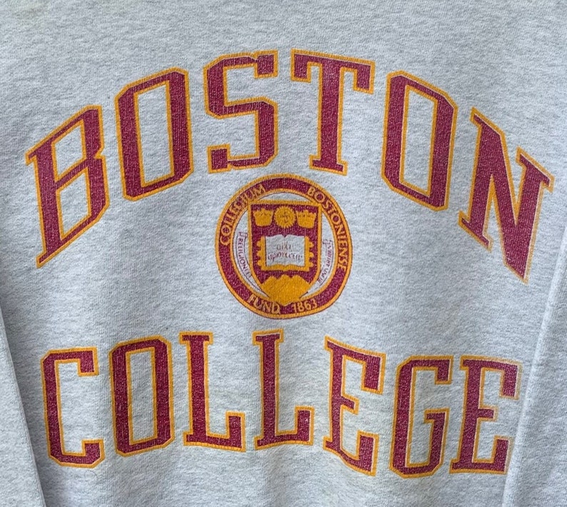 Vintage 90s Boston College University Crewneck Sweatshirt, Boston