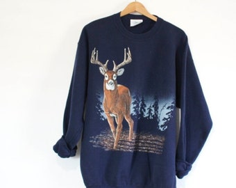 Vintage Deer Stag Wilderness Sweatshirt, Deer Stag Wilderness Shirt, Gift For Her, Gift for Him