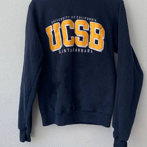 Vintage 90s University of California Santa Barbara UCSB Sweatshirt, Santa Barbara Shirt, UCSB Fan Shirt, California Santa Barbara Sweater