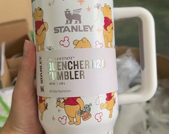 Classic Winnie The Pooh Inspired Metal Tumbler 40oz Cup, Original Classic Winnie The Pooh 40oz Tumbler, Winnie The Pooh Tumbler 40oz