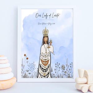 Our Lady of Loreto, litany of loreto, litany of loreto series, virgin mary, Our Lady of Loreto painting, Mother of God Catholic Art Print