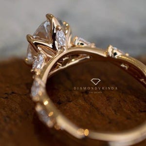 3 CT Classic Vintage Style Oval Moissanite Ring, Oval Cut Solitaire Diamond Ring, Gorgeous Hidden Halo Anniversary Ring, White Gold Ring