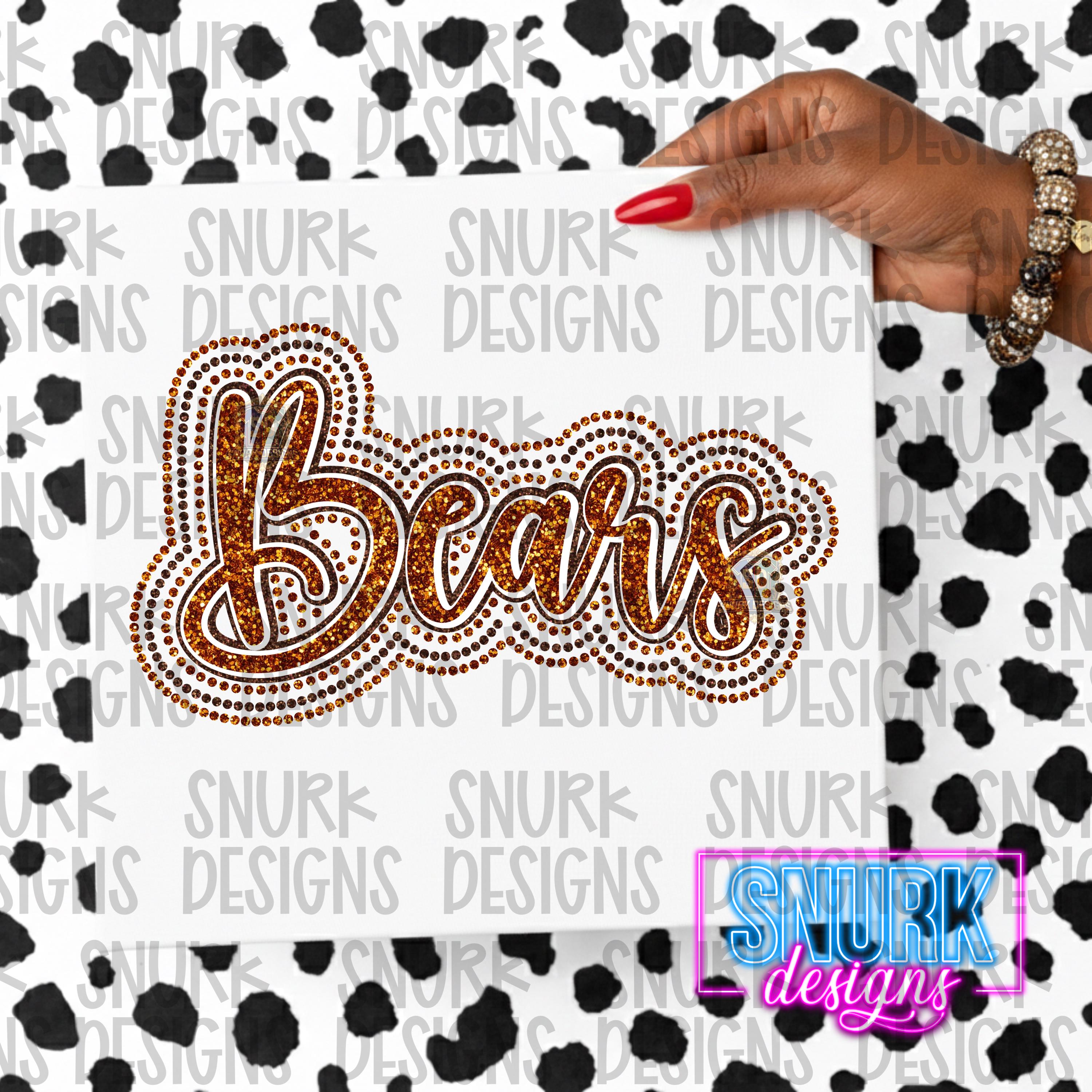 Bears Rhinestone / HTV Design – Digital Download - Etsy