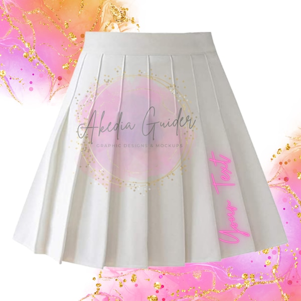 Tennis Skirt Mockups; Graduation Skirt Mockup, Senior Mockups, Pleated Skirt Mockup, Skirt Template