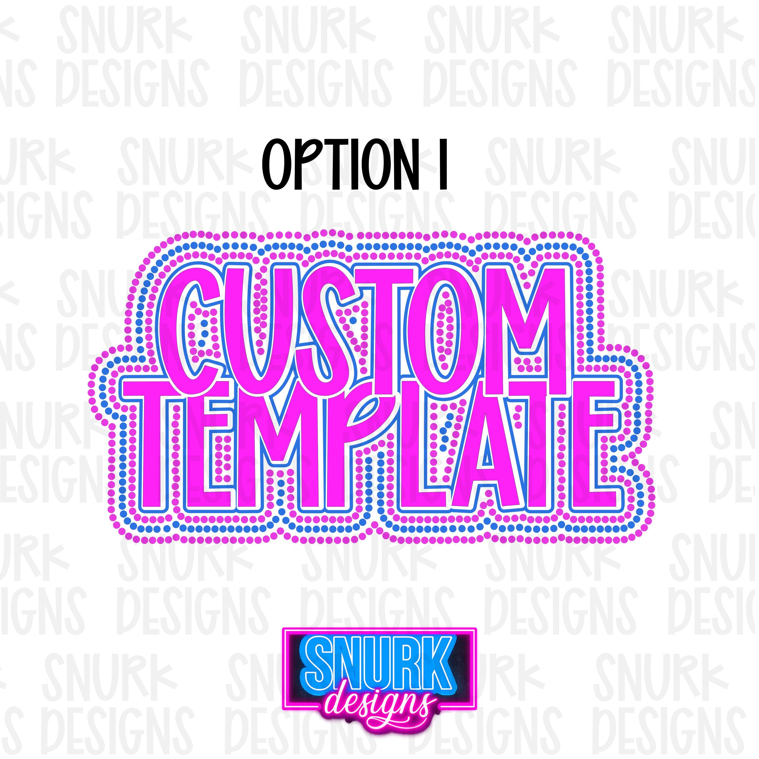 Custom Rhinestone Template Custom Rhinestone Template | Digital Download Only - Etsy