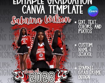 2026 Graduation T-Shirt Template, Canva Design (PNG, PDF)
