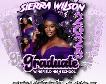 2026 Graduation T-Shirt Template: DIY Canva Design (16x20" PDF Download)
