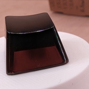 Red Brown Blank 1U Accent Keycaps, Transparent Hand Polished Resin OEM Caps with MX stems