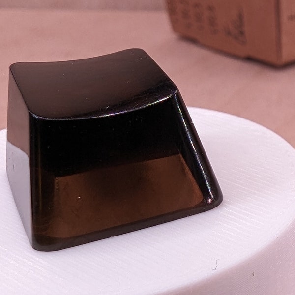 Coffee-Brown Blank 1U Accent Keycaps, Transparent Hand Polished Resin OEM Caps with MX stems