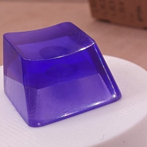 Lila blanka 1U accenttangentknappar, transparenta handpolerade harts-OEM-knappar med MX-skaft