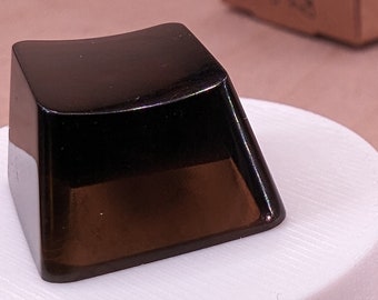 Kaffeebraune 1U Akzent-Tastenkappen, transparente, handpolierte Harz-OEM-Kappen mit MX-Stielen