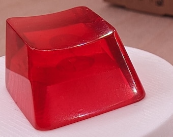Rote 1U Akzent-Schlüsselkappen, transparente, handpolierte Harz-OEM-Kappen mit MX-Stielen