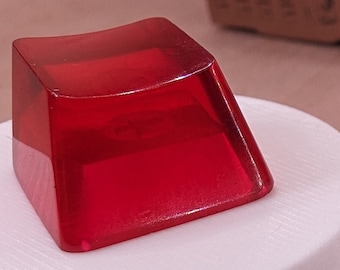 Lila-Rote 1U Akzent-Tastenkappen, transparente, handpolierte Harz-OEM-Kappen mit MX-Stielen