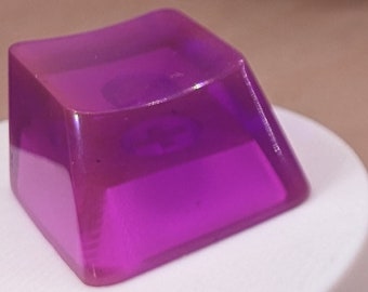 Lavendel Lila Blank 1U Accent Keycaps, transparente handpolierte Resin Bison Caps mit MX Stielen