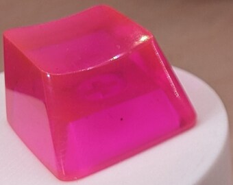 Traube Purple Blank 1U Akzent Tastenkappen, transparente handpolierte Harz Soem-Kappen mit MX-Stielen