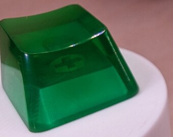 Avocado-grüne 1U Akzent-Schlüsselkappen, transparente, handpolierte Harz-OEM-Kappen mit MX-Stielen