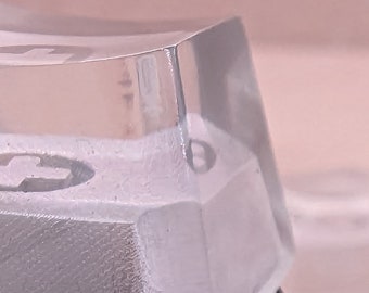Klare 1U-Harz-Tastenkappe, handpolierte Kirsche Soem Artisan-Tastenkappe, glattes Glas, das sich wie eine mechanische MX-Tastatur-Tastenkappe anfühlt, R1-R4