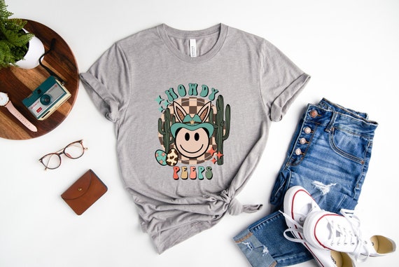 Howdy Peeps Shirt Easter Shirt Cowboy Smiley Shirt Easter - Etsy