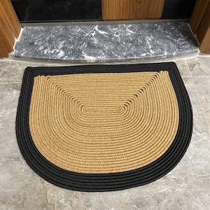 Jute, Straw Color Doormat, Patterned Doormat, Double Sided Doormat, Wicker Colorful Door Mat, Outdoor Mat, Decorative Front Rug