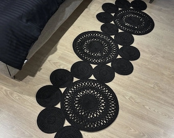 Alfombra de yute, Corredor de pasillo de yute, Alfombra para el hogar, Alfombra para sala de estar, Alfombra de tamaño personalizado, Alfombra de cuerda de algodón, Alfombra de pasillo, Alfombra de cocina, Alfombra personalizada