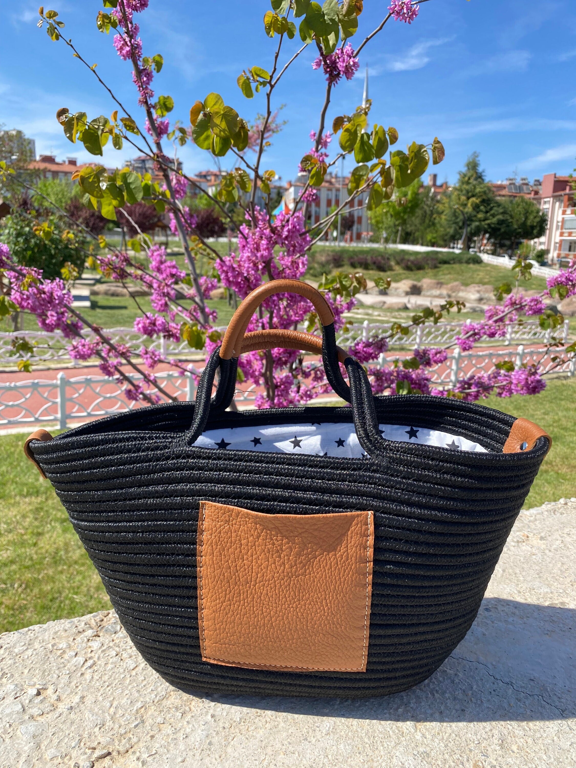 Buy Straw Bag Large Straw Bag Beach Basket Bag Leather Bag Shopping Basket Luxury Bag Charm Cotton Rope Bag Jute Bag Summer Bag Online in India Etsy