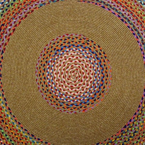 Handmade Round Cotton Area Rug, Custom Sizes 80-140 Cm, Boho Nursery ...