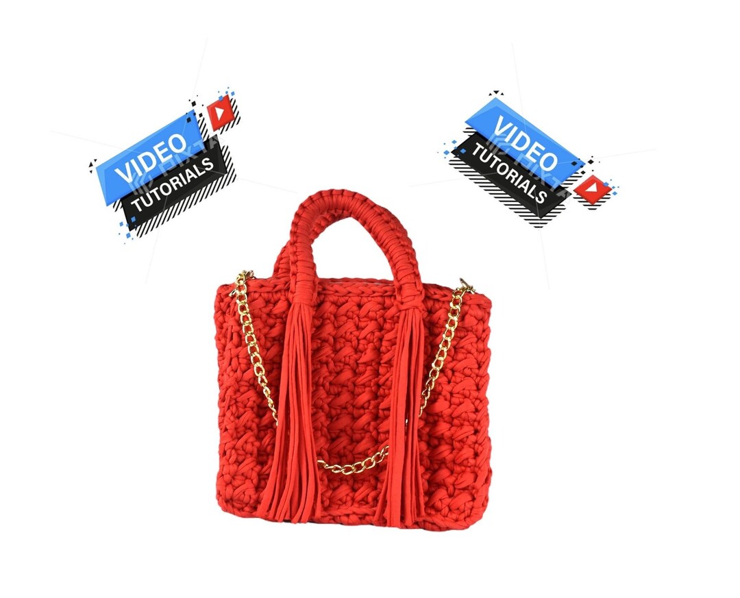 Crochet Bag Video Tutorial, Step by Step Pattern, Creative Crocheting