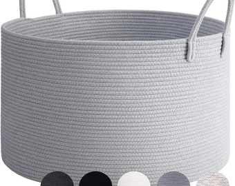 Custom Size Organizer, Cotton Rope Basket, Round Storage Basket, Round Storage Bin, Custom Organizer, Colorful Basket, Houswarming Gift