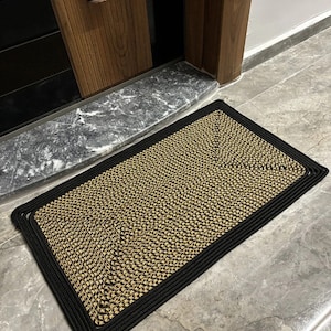 Jute, Straw Color Doormat, Patterned Doormat, Double Sided Doormat, Wicker Colorful Door Mat, Outdoor Mat, Decorative Front Rug