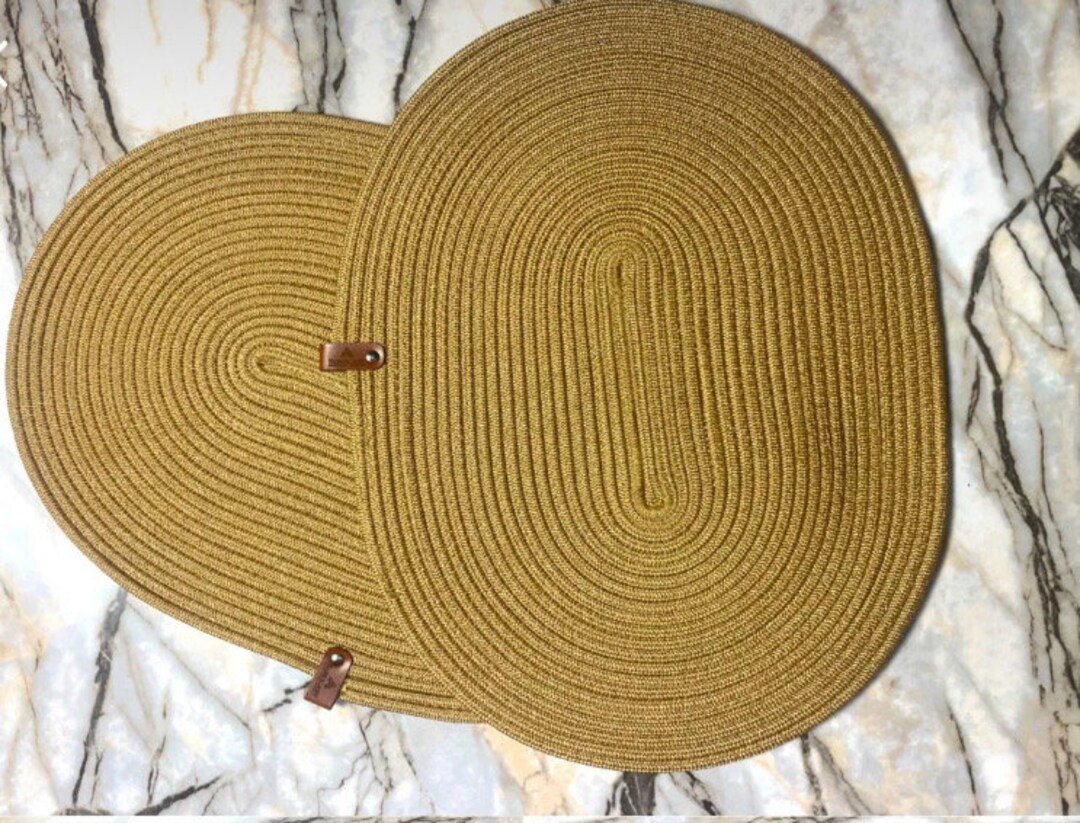Sef of 2 Placemats, Cotton Rope Placemat, Dining Table Mats, Wicker ...