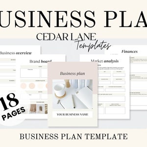 Small Business Plan Template, Business Planner Proposal, Start Up Workbook, Business Plan Analysis,  Side Hustle, Canva EDITABLE Plan