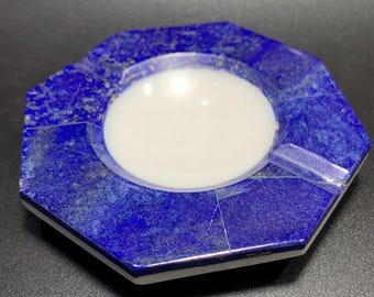 Lapis Lazuli and Marble Ashtray, Afghanistan Origin