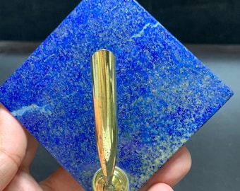 Lapis lazuli Pen Holder , handmade ,Office Decor item , lapis gemstone ,From Afghanistan 280gr .