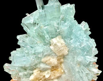 Sky Blue Aquamarine Cluster with Feldspar, Skardu Pakistan