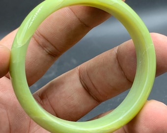 Handmade Serpentine Jade Bangle for Kids, Afghanistan Stone
