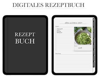 Digital Recipe Book, Digital Cookbook, Recipe Book, GoodNotes Cookbook, Notability Cookbook, Recipe Journal, Meal Planner, Recipe Book