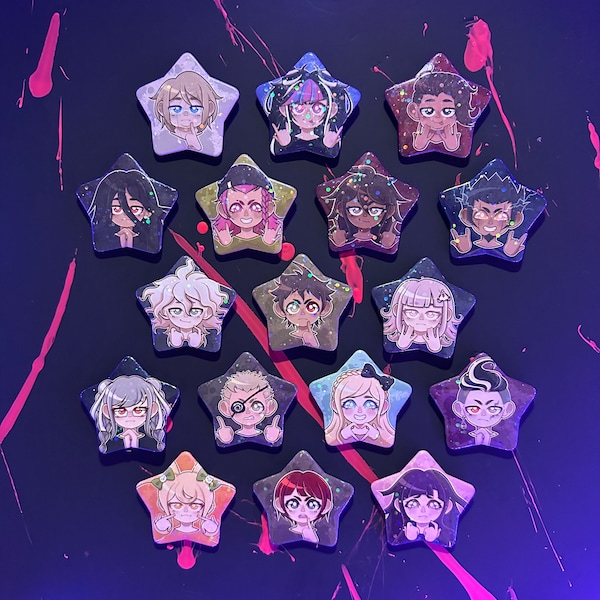 Super Danganronpa 2 Star Pins!