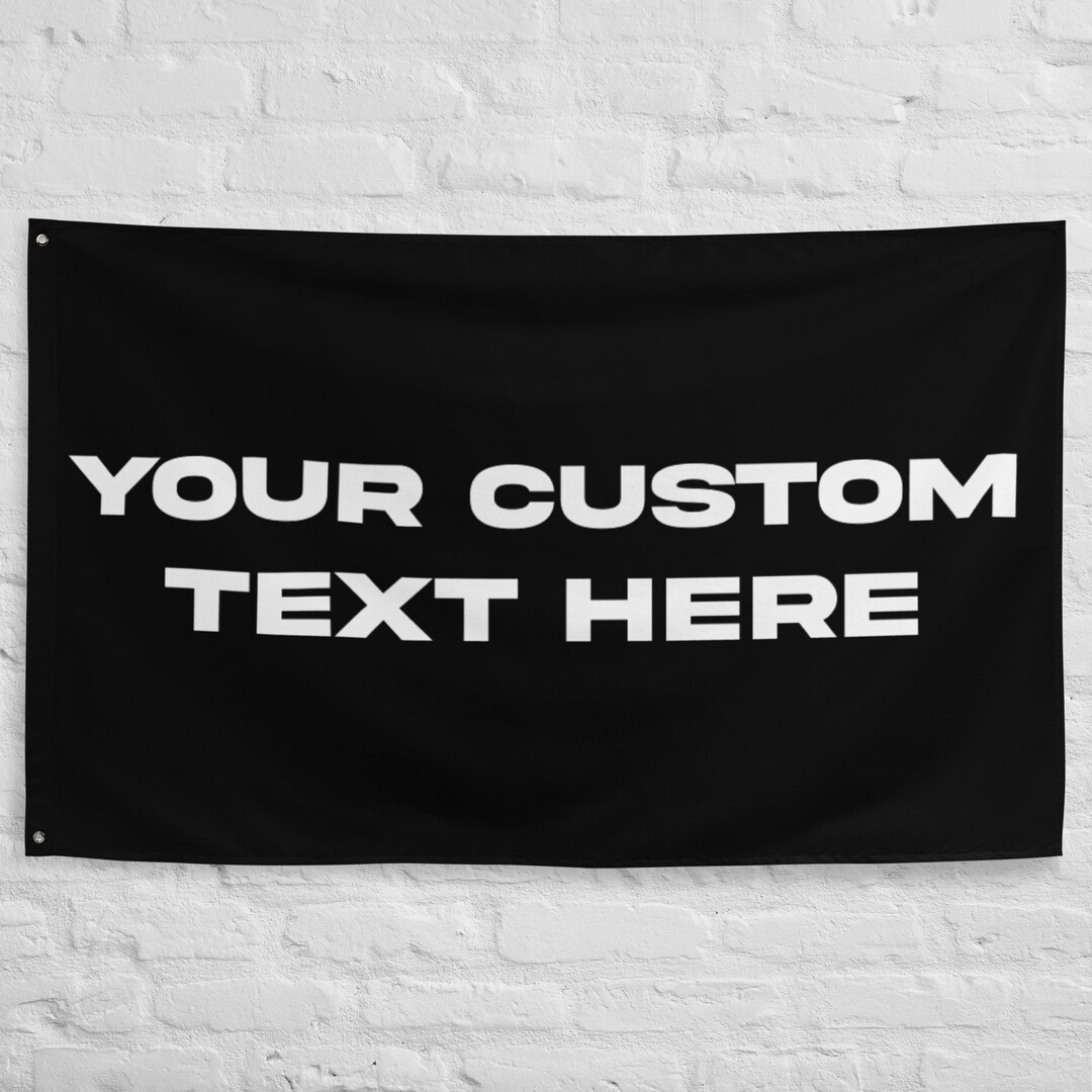 Your Custom Text Here Motivational Flag, Home Gym Banner, Workout